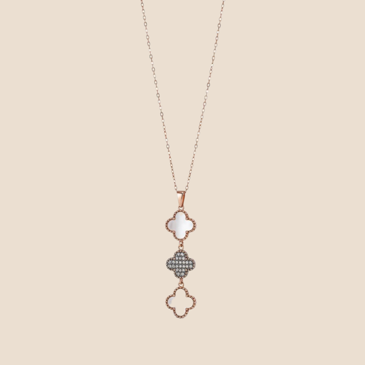 Rose Gold Clover Necklace