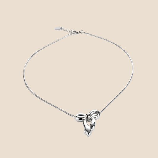 The Sterling Ribbon Necklace