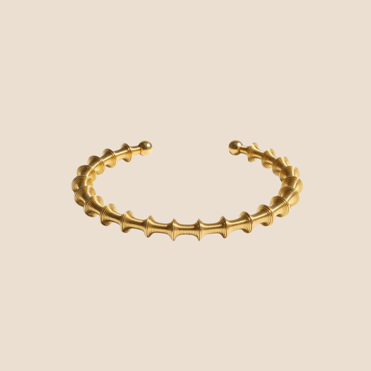 Gold Sculpted Cuff Bracelet