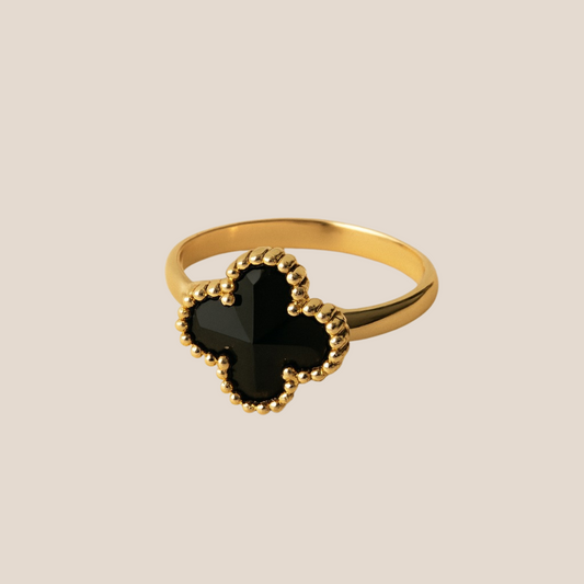 Noir Clover Statement Ring