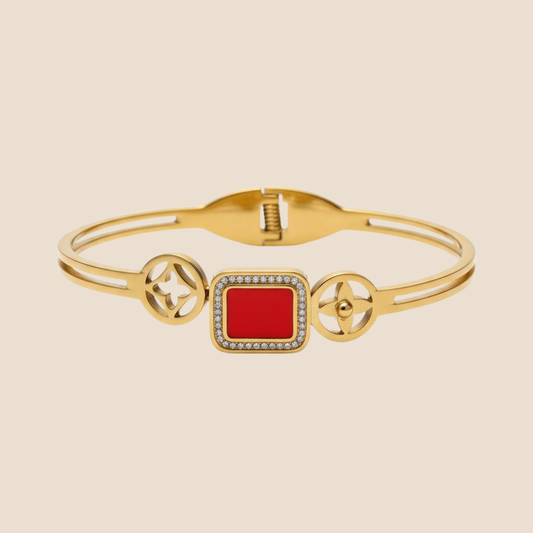 Crimson Charm Bangle
