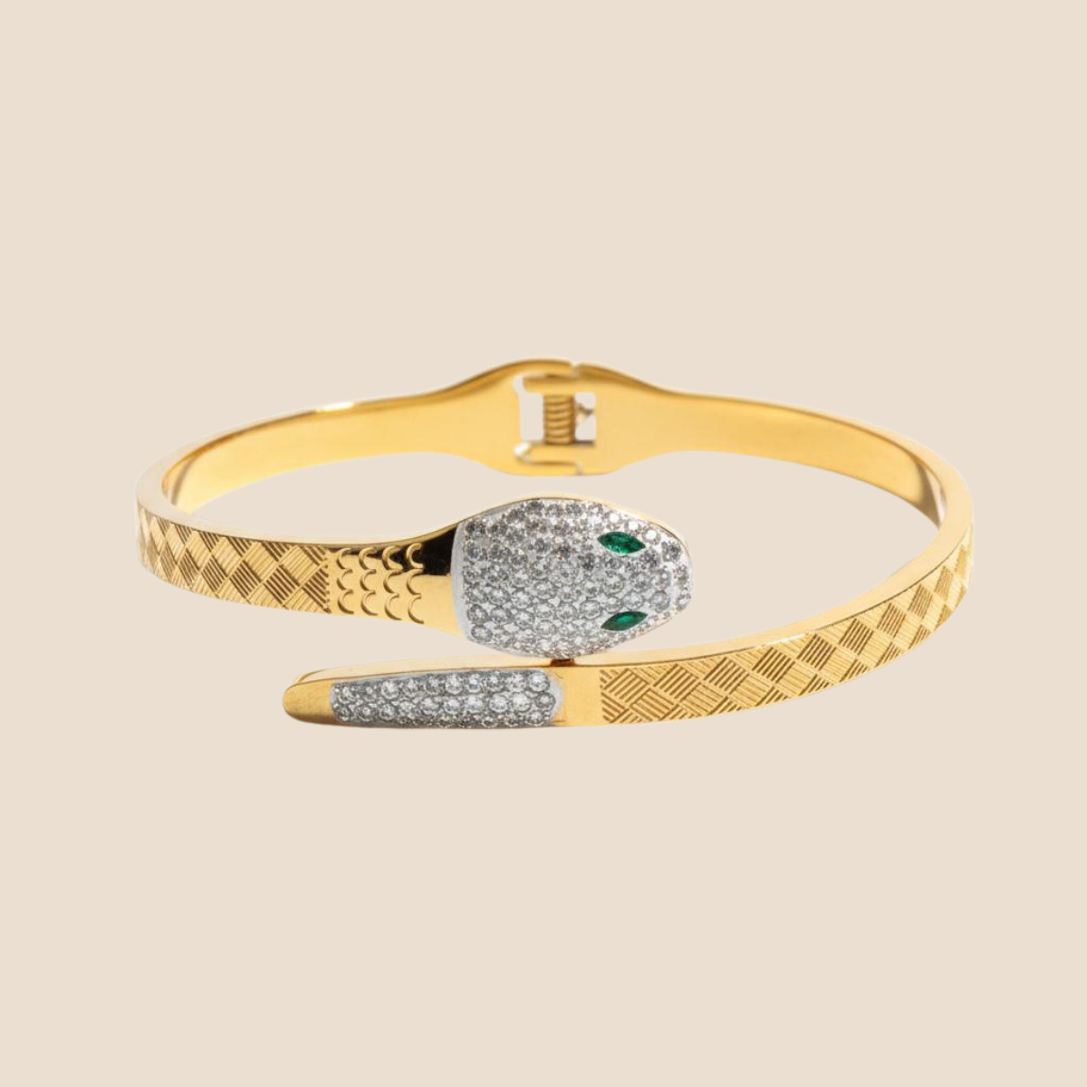 Emerald Serpent Bangle