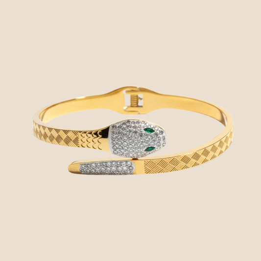Emerald Serpent Bangle