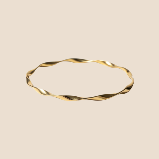 Twisted Gold Bangle